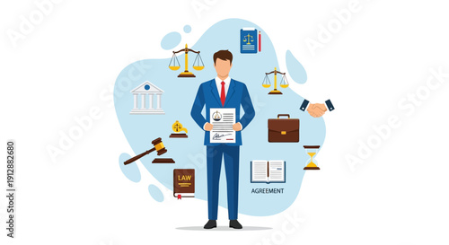 Dynamic Illustration of Legal Professionalism and Comprehensive Law Practice Solutions