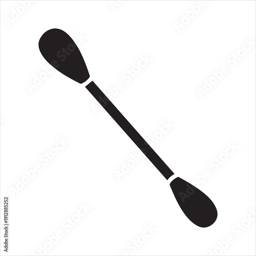 Cotton Swab Silhouette Minimalist Vector