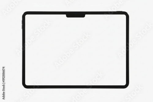 Blank Digital Tablet: Clean, minimalist, and sleek digital tablet with a bright, empty screen. This versatile visual element offers a space for limitless possibilities.