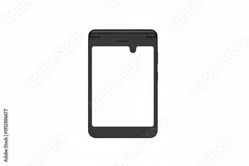 Black smartphone with copy space: A close-up view of a sleek, black smartphone, its blank screen offering a perfect space for your message or design, symbolizing connection and communication.