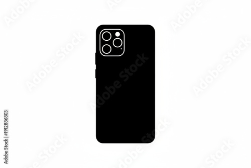 Smartphone Elegance: A sleek silhouette of a modern smartphone, minimalist yet striking in its design, embodies contemporary technology and innovation.