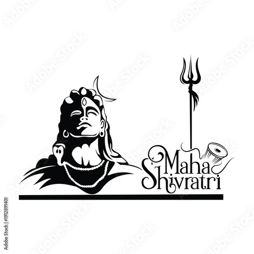 happy maha shivratri vector wishes background design 09