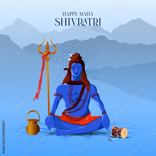 happy maha shivratri vector wishes background design 01