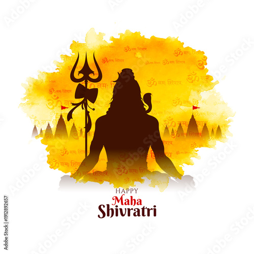 happy maha shivratri vector wishes background design 07