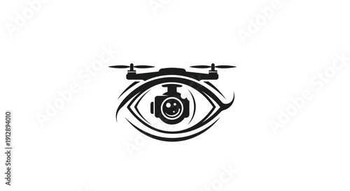 Drone Eye Camera Logo Design.