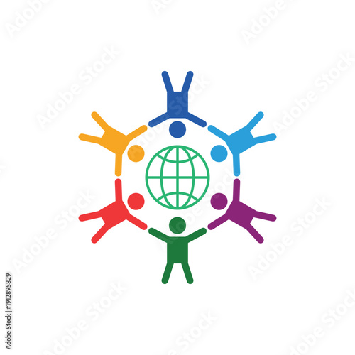 global community logo icon vector illustration
