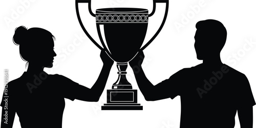 Title (23 words) Set of vector silhouettes of happy friends taking selfies with smartphones and selfie sticks isolated on white background for social media design concepts