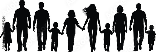 PrintTitle (23 words) Set of vector silhouettes of happy friends taking selfies with smartphones and selfie sticks isolated on white background for social media design concepts