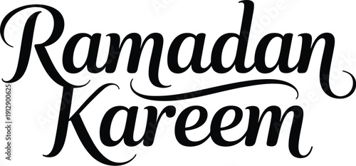 Ramadan Kareem - A Minimalist Graphic Design Featuring Elegant Arabic Calligraphy and a Spiritual Aura for Islamic Celebrations