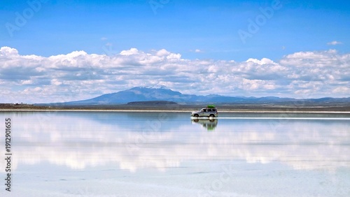 Salar de Uyuni with Volcano Reflection, Bolivia