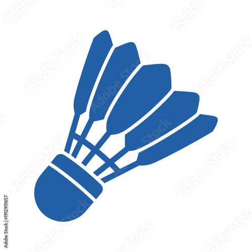 A blue shuttlecock icon on a white background Vector