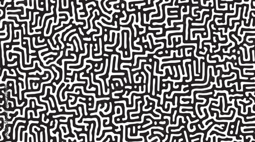 A flawless pattern vector background consisting of a single line forming a complex abstract labyrinth.