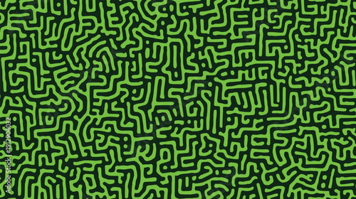 A flawless pattern vector background consisting of a single line forming a complex abstract labyrinth.