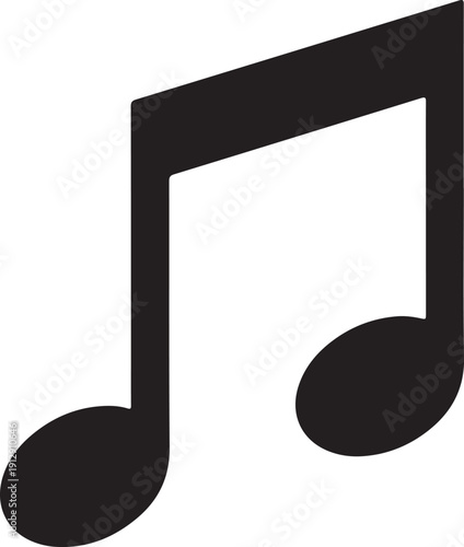 Music Note Icon Vector Illustration Isolated on White Background