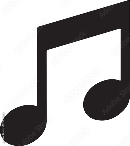 Music Note Icon Vector Illustration Isolated on White Background