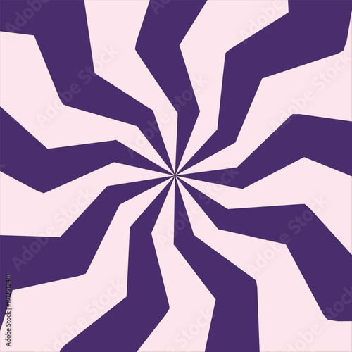 Moody Dark Purple and Cream Radial Sunburst, Unique Geometric Burst Background