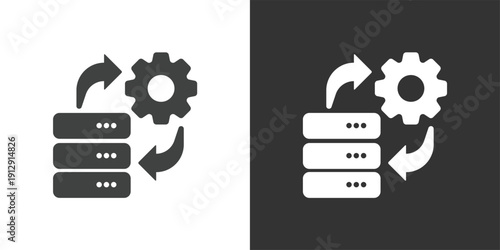 Database Management icon. Solid glyph series icon