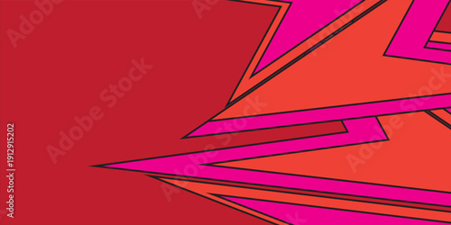 Racing themed vector abstract design with unique line patterns and bright colors that look like cool lines on a red background.