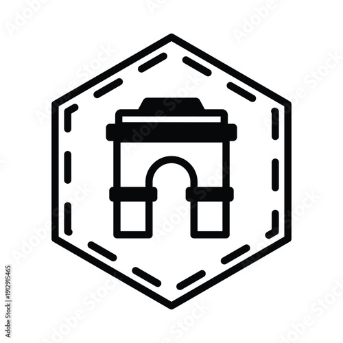 Visa Stamp Vector Icon which can easily modify or edit