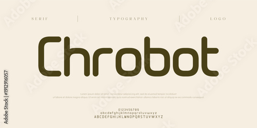 Chrobot, Creative digital abstract sport modern alphabet fonts. Typography bold typeface design for sport, technology, fashion, digital, future creative logo font. vector illustration

