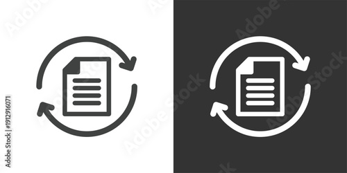 Document Synchronization icon. Solid glyph series icon