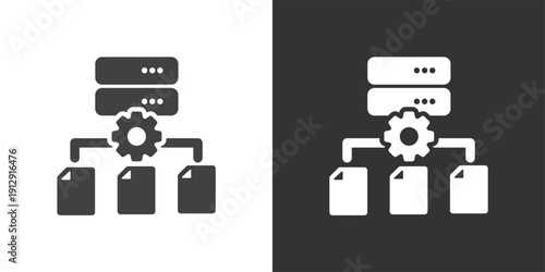 Database Management icon. Solid glyph series icon