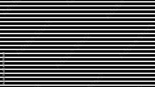 Horizontal monochrome harmony. Repeating black and white stripes create an optical rhythm. Vector illustration.