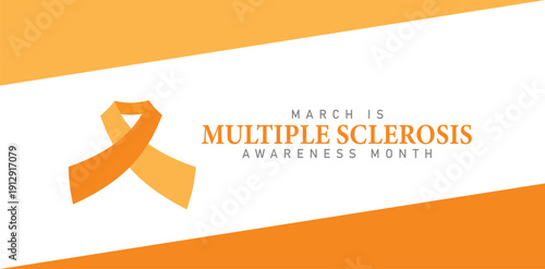 March is national Multiple Sclerosis Awareness Month background. Banner, placard, card, and poster design template 