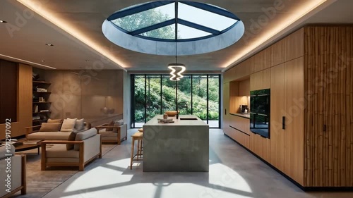 Modern subterranean residence featuring concealed entry sophisticated interior illumination and sustainable architecture within a futuristic earth sheltered luxury dwelling