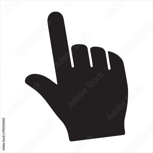 Black Cursor Hand Pointer Minimalist Vector
