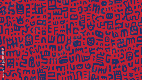 A flawless pattern vector background consisting of a single line forming a complex abstract labyrinth.