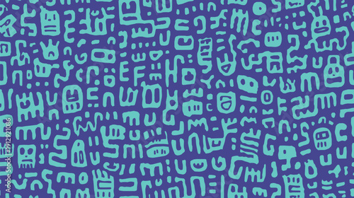 A flawless pattern vector background consisting of a single line forming a complex abstract labyrinth.