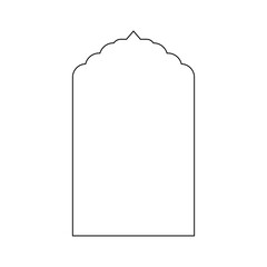 oriental style islamic vector shapes of a window or door arch mosque gate islamic arabesque pattern arab frame set on transparent background ramadan kareem silhouette icon set.