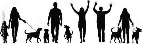 Title (23 words) Set of vector silhouettes of happy friends taking selfies with smartphones and selfie sticks isolated on white background for social media design concepts