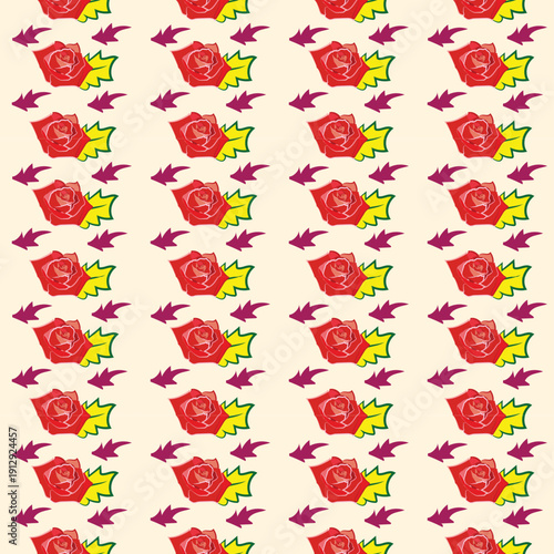 Seamless colourful pattern design for textile and wallpaper