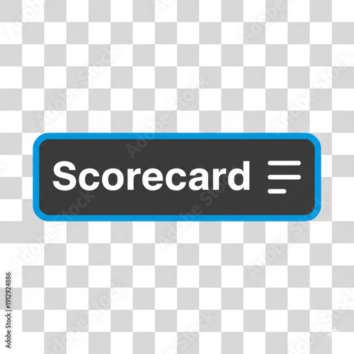 Modern scorecard icon for business evaluation and assessment