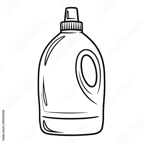 Simple sketch of a plastic bottle with a dispensing pump top