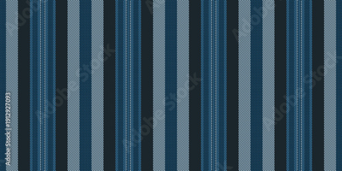 Stylish vertical lines textile, deco texture vector background. Colourful pattern seamless fabric stripe in dark and cyan colors.