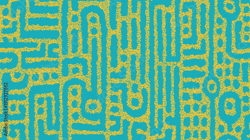 A flawless pattern vector background consisting of dots and lines arranged in a rhythmic pattern, forming an abstract code appearance.