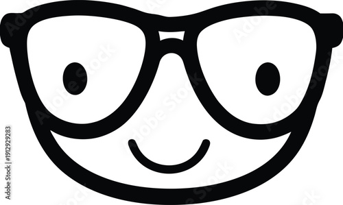 vector illustration of a funny face