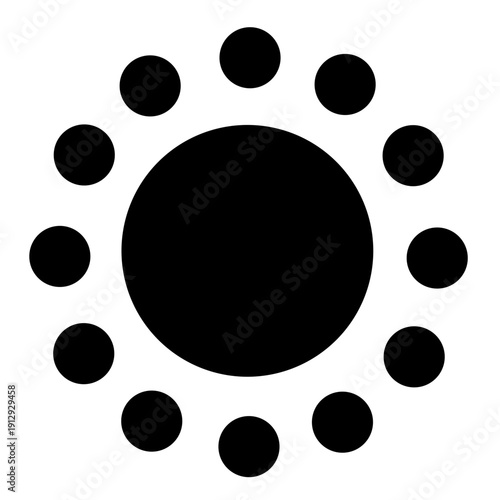 Dot circle logo great for connectivity, community, or data brands emphasizing unity, points of connection, and balanced structure.