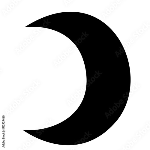 Crescent moon logo ideal for night, sleep, spirituality, or calm brands seeking serenity, mystery, and elegant minimalism.