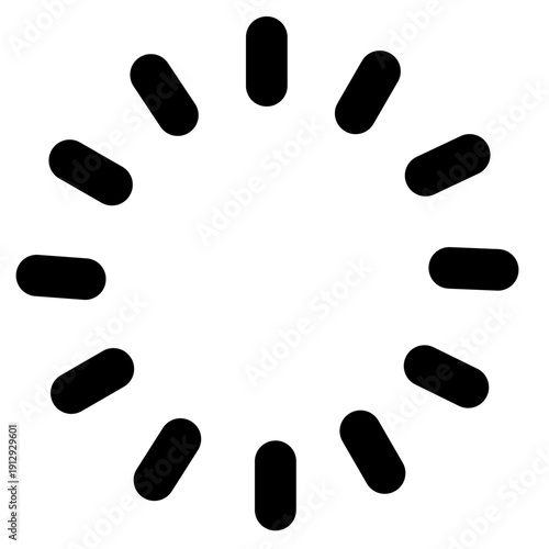 Circular dots loading icon great for apps, UI, or digital services requiring motion暗示, progress, and minimalist feedback.