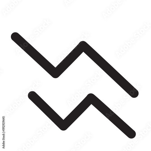 Zigzag wave logo ideal for energy, motion, or creative industries requiring dynamism, flow, and contemporary visual identity.