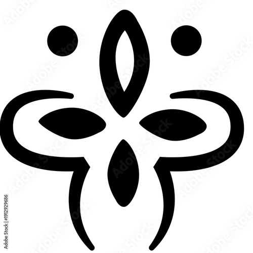 Symmetric floral knot logo ideal for luxury, spa, or cultural brands needing intricate balance, tradition, and sophistication.