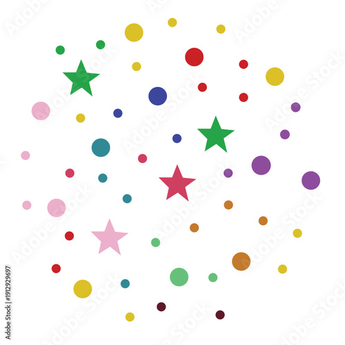 Dot and star pattern logo ideal for playful brands, children’s apps, and creative startup identities with vibrant visual appeal.
