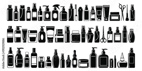beauty and cosmetic products icon.