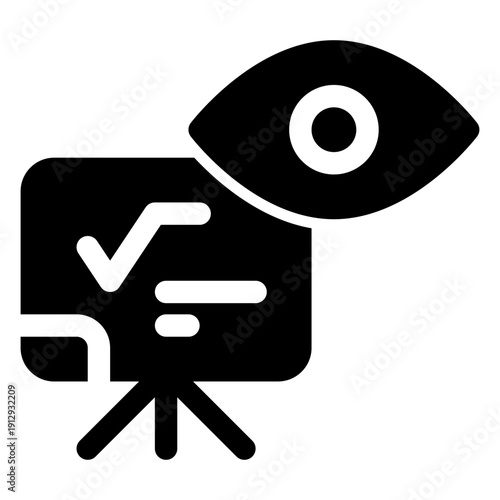 monitoring presentation solid icon