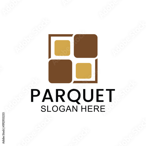 set of wooden floor logo design, house floor logo, ceramic pattern logo, wooden parquet floor logo. Wooden house and wooden furniture vector template.