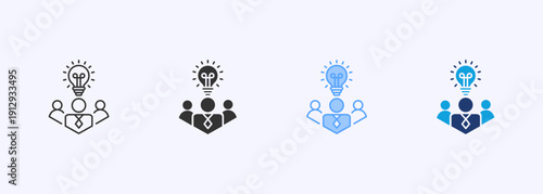 Expert Icon Set Color Multiple Style Collection Element For Design